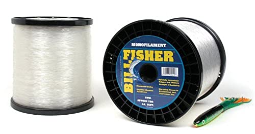 Billfisher Spool Clear 4 lb. Monofilament Fishing Line | High Abrasion Resistance | Superior Construction | Soft & Flexible | Smallest Diameter Monofilament for Fishing