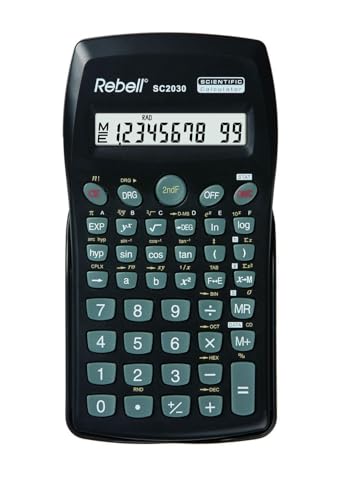 Rebell SC2030 - Calculadora científica (Bolsillo, calculadora científica, 10 dígitos, 1 líneas, batería/batería, Negro)
