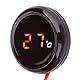 Digital Thermometer Anzeige Lenker Wasserdicht Nachtsicht Temperaturanzeige LED-Anzeige für 12V Motorrad, Rennen, Roller usw.(rot)