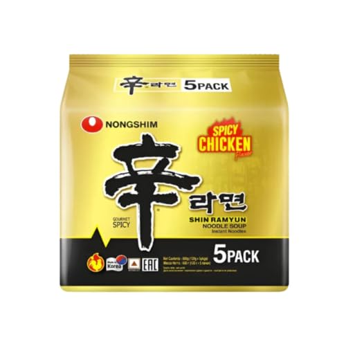 Korean Market | Shin Ramen Pollo Picante | 120g | Pack de 5