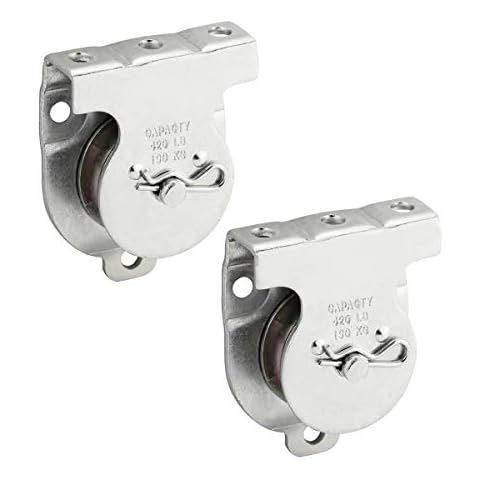 Leadrise Hardware N233-247 3219BC Ceiling Mount Single Pulley Wall Mount Pulley Ceiling Pulley in Zinc, 1-1/2", 2 Pack Cover