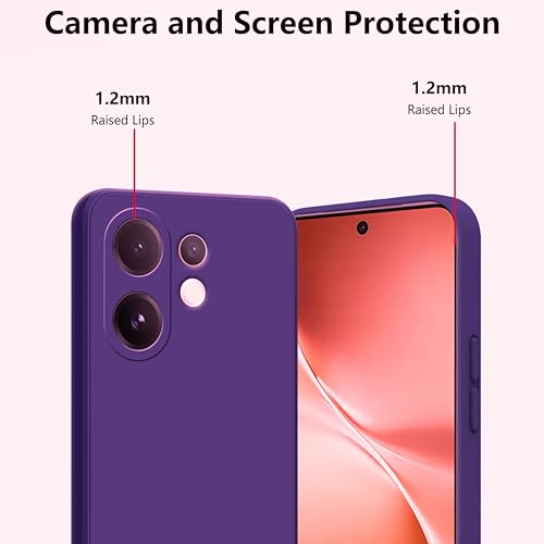 Image of SBMS Silicone Back Cover Case for Vivo V60 5G /V60e 5G /T4 Pro 5G | Soft Micro-Fibre Lining Inside | Camera Protection Bump | Shockproof Back Cover Case for Vivo V60 5G (Candy Cloth Purple)