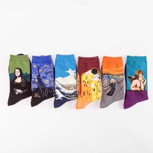 Trend Men's Mid-Calf Length Sock Crazy Oil Painting Series Men's Socks Men's Cotton Socks Long Socks2