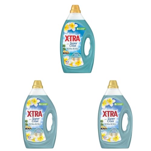 X-Tra par Super Croix - Lessive Liquide - Bora Bora - Fleurs de Monoï & Lait d'Aloe - Moment Evasion - Experience Sensorielle - Parfum Intense - Longue Durée - Efficace dès 20°C - 42 Lavages
