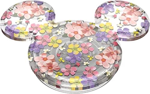PopSockets: PopGrip - Rozkładany uchwyt i podstawka do telefonów oraz tabletów z wymiennymi krążkami PopTops - Translucent Mickey Cascading Flowers