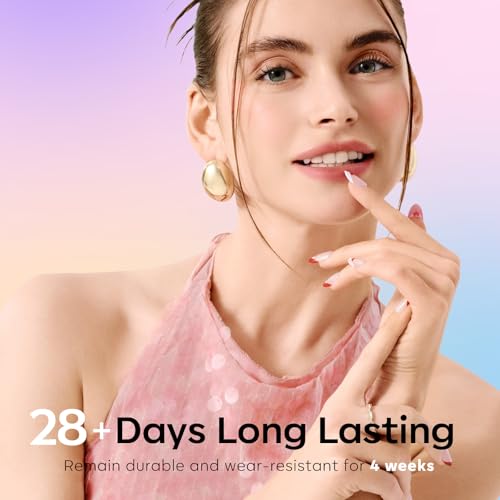 Image of modelones Color Changing Gel Nail Polish Set, 6 Colors Temperature Changing Mood Red Pink Yellow Blue Green Glitter Gel Polish Colors Collection Soak Off Salon DIY at Home