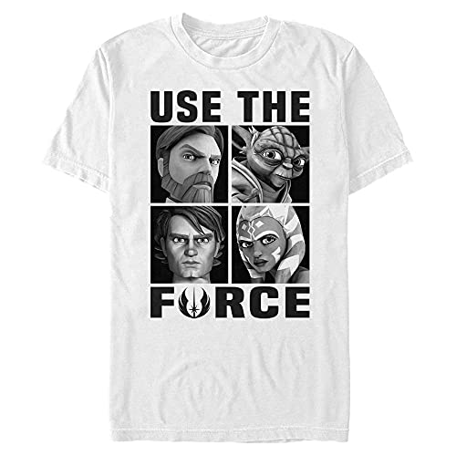 T-shirt Star Wars Force Users blanc en coton grande taille 4XL