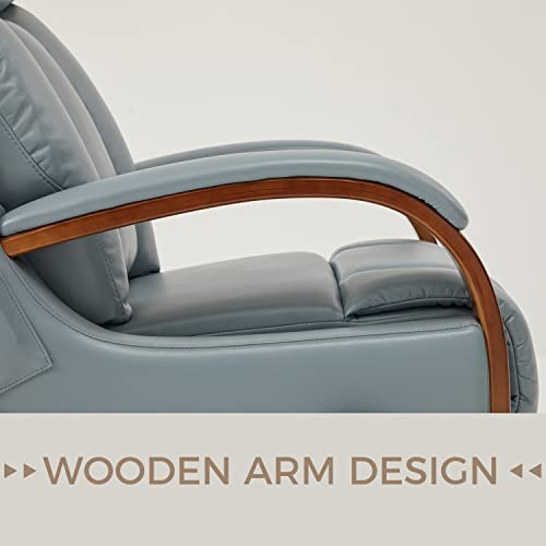 Dynox Small Lift Chair Recliners With Massage And Heat, Dual Motor Power Lift Sofa With Infinite Adjust For Back And Footrest (Blue,Faux Leather) #TOP3