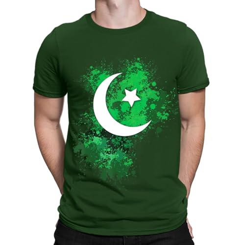 14th August Pakistan Flag Independence Day Kids T Shirts Boys Girls Teen #ID ForestGreen 7-8 Years