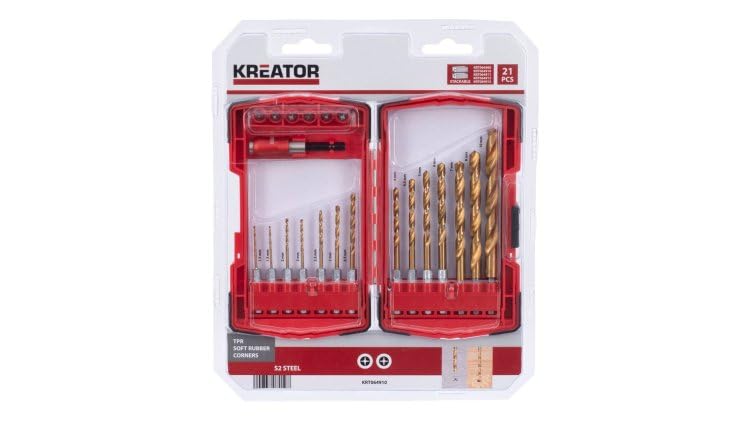 Kreator KRT064910 KRT064910 - Set taladro, 21 pezzi