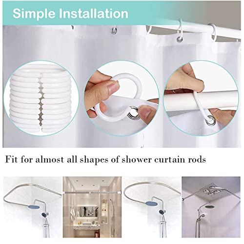 Hykiee Shower Curtain, 180 * 180cm (71x71Inch) Bathroom Curtains Mould and Mildew Resistant - Image 4