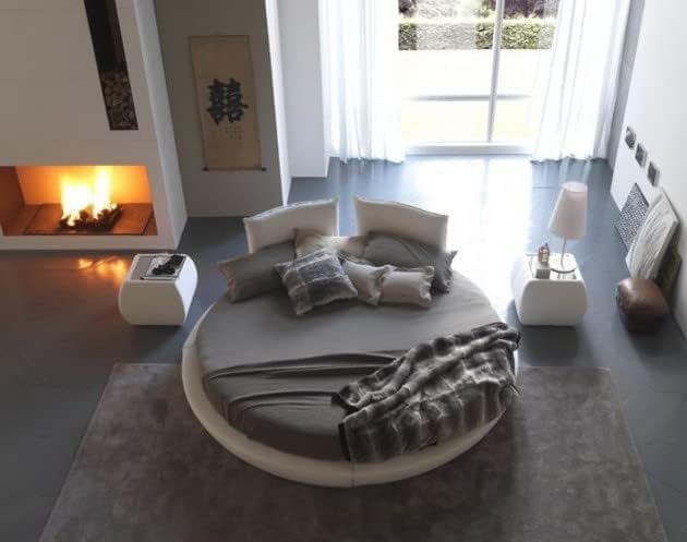 Miniatura 3 de Dream Solutions USA Colchón redondo (86 pulgadas de diámetro) con funda acolchada de 8 pulgadas de altura, espuma de poliuretano de alta densidad de