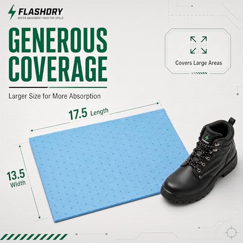 Image of FLASHDRY Water Absorbent Pads, Reusable Pads, 17.5 inchx13.5 inch, 150 Count