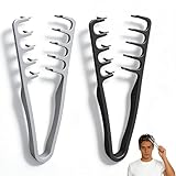 Lockenkamm Textur Kamm, 2 Stück Volumen Kamm Texture Comb, 2-In-1 Texturizing Comb für Volumen & Lifting, Volumizing Wide-Tooth Hair StylingKamm für Alle Haartypen