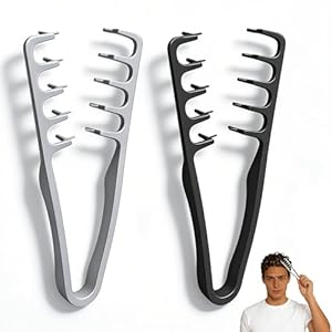 Lockenkamm Textur Kamm, 2 Stück Volumen Kamm Texture Comb, 2-In-1 Texturizing Comb für Volumen & Lifting, Volumizing Wide-Tooth Hair StylingKamm für Alle Haartypen