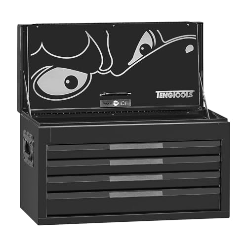 Teng Tools 26 Inch Wide 4 Drawer PRO35 Heavy Duty Black Top Box - TST26B4