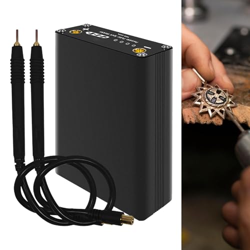 KiBcsLic Máquina de Solda a Ponto Portátil, Mini Soldador a Ponto Ajustável de 9 Velocidades para Ti