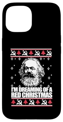 DREAMING RED CHRISTMAS Karl Marx Ugly Xmas �Z�[�^�[ �~�[�� �X�}�z�P�[�X iPhone 15 �p