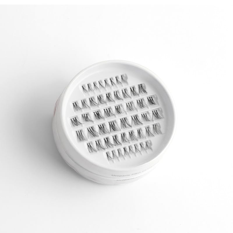 Uroparis PRO Cluster 1 Eyelashes for Women — Handmade Eye Lashes | Individual Eye Lashes with Virgin Hair | Volumizing & Lightweight | Glam, Gorgeous & Unique Eyelashes (Black) - 1 Pcs