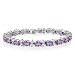 Gem Stone King 20.00 Ct Gorgeous Oval and Round 7inches Sparkling Cubic Zirconia CZ Tennis Bracelet
