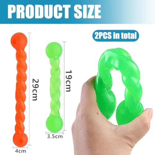 2 Pieces Hundespielzeug Für Zähne, Hundespielzeug Gummi, Gummi Spirale Kauknochen, Hundemolarenstab Welpen Intelligenzspielzeug Weich Beißwiderstand, Hundezahnbürste Haustier Mundpflege, 18cm+28cm
