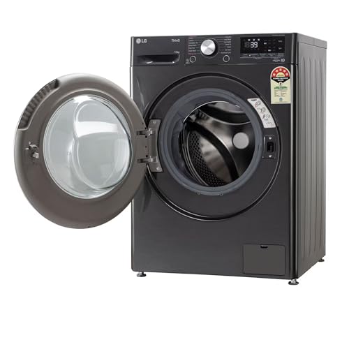 Image of LG 12 Kg 5 Star AI Direct Drive Fully Automatic Front Load Washing Machine (FHP1412Z9B, Platinum Black, TurboWash 360, Steam, Wi-Fi,)