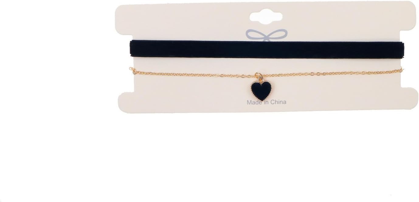 Red Heart Choker Collar Dainty Love Heart Velvet Choker for Women Layered Peach Heart Pendant Clavicle Chain Necklace Fashion Jewelry - Image 2