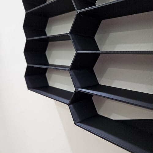 Image of 10-Car Hexagon Wall Display Rack for Hot Wheels & 1:64 Diecast Cars | Stackable Honeycomb Shelf Organizer for Toy Car Collectors & Wall Decor