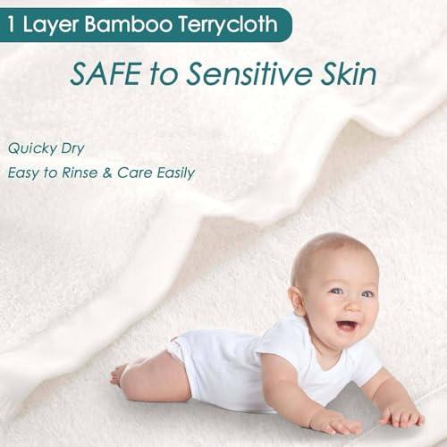 Image of 6pcs Baby Wash Cloths for Face Drying Towel, 10 * 10 Inch Bamboo Rayon Face Cloth, Soft Washcloths for Baby and Adult, Reusable Makeup Remover Face Towel