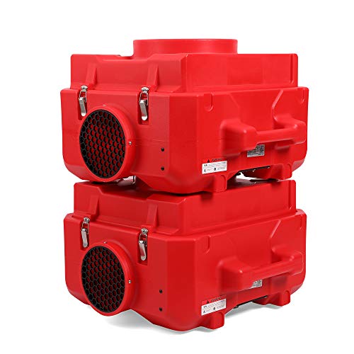 Image of MOUNTO HEPA500 Commercial 500cfm Air Purifier Hepa Air Scrubber Negative Air Machine Roto-Molded (Red)