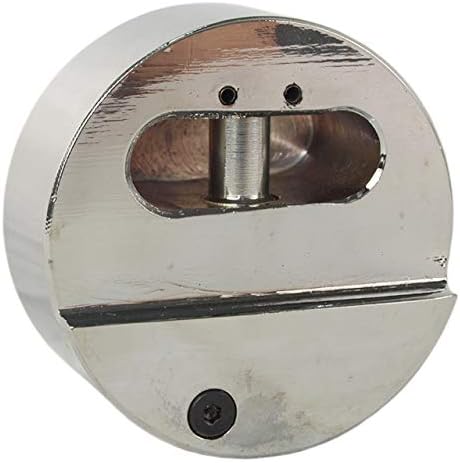 Tuff Stuff #5200KA43 (Like American Lock A2000) 2-7/8" Shackleless Steel Stepped Back Padlock Lock Hockey Puck Style Round (Re-Keyable)
