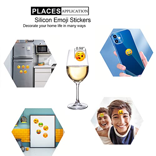 Morcart 84Pcs Resuable Emoji Funny Icons Stickers Decorative Drink Marker, Party Gift, Personalized Your Life, Removable & Washable #TOP3