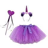 [HongzyFirm] ハロウィン コスプレ 子供 仮装 女の子 コスチューム ドレス 頭飾り 杖 ユニコーン プロム イベント パーティー キッズ チュチュスカート チュールスカート ガールズ 可愛い 面白い スカート ミニ 子どもドレス ベビースカート