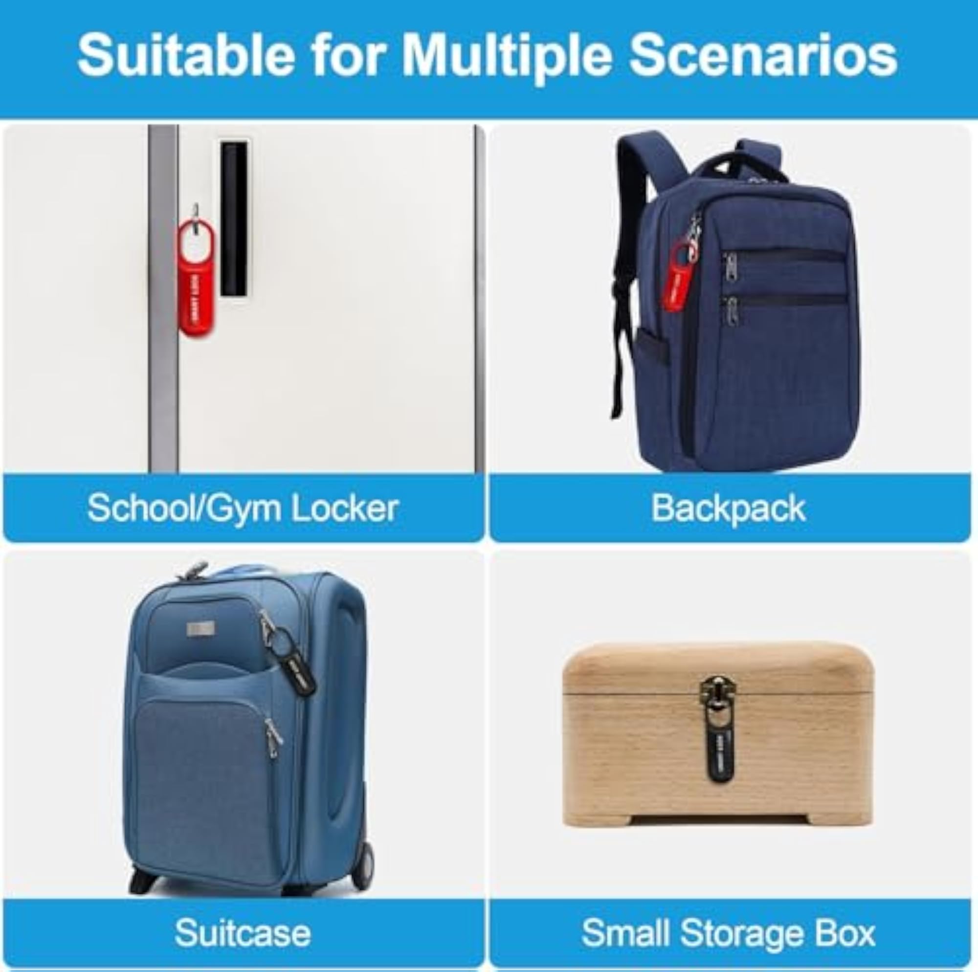 Mini Smart Fingerprint Padlock, USB Rechargeable