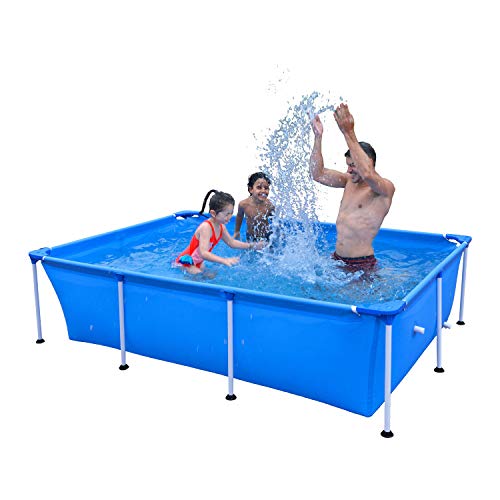 Jleisure Avenli 8.5 Feet X 6 Feet X 2 Feet Rectangular Above Ground Framed Outdoor Backyard Swimming Pool For Adults And Kids, Blue #TOP3