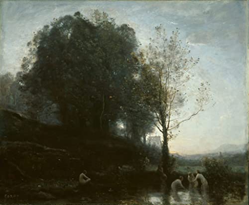 Toile modern peinture Corot pour habiller un mur vide avec une œuvre d'art classique 60x90