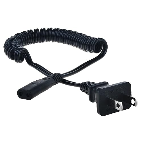 Marg 2 Prong Plug Cord Lead Cable for Flyco FS710 FS717 FS718 FS719 FS720 FS727 Shaver Cord