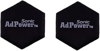 AdPower Sonic 六角形タイプ (ブラック, S) オーディオ機器・楽器の音質改善シート | 静電気除去 レコーディングエンジニア監修 アドパワーソニック HEXAGON ヘキサゴン