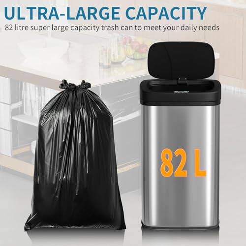 Caneca de Basura Sensor de Movimiento 22 Galones Acero Inoxidable miniatura 6