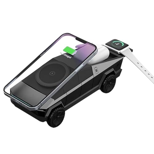 EcoGleam Cargador inalámbrico 3 en 1, base de carga táctil para múltiples dispositivos, luz ambiental, soporte magnético giratorio automático para iPhone, AirPods, Iwatch EcoGleam Cargador inalámbrico 3 en 1, base de carga táctil para múltiples dispositivos, luz ambiental, soporte magnético giratorio automático para iPhone, AirPods, Iwatch