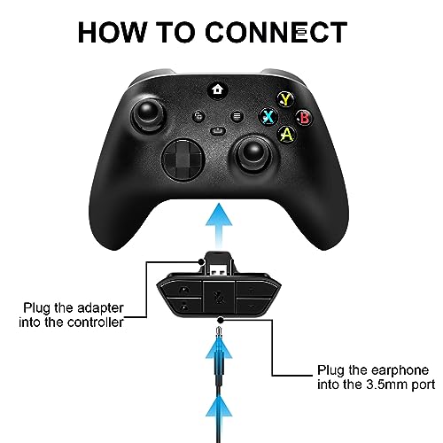 ARCELI Adaptador de Auriculares Xbox One, Estéreo y Audio para Xbox One/One S/Series S/X - Accesorios para Controlador - imagen 6