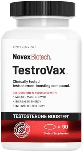 Novex Biotech Testrovax, Best Testosterone Booster for Men – T Booster – Fenugreek & Ashwagandha – Increase Testosterone levels in 12 days*, 30-Day Supply