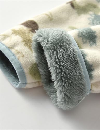Image of Kids Printed Fleece Jacket Sherpa Lined Lightweight Zip