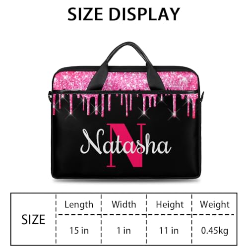 Personalized Glitter Laptop Bag Case Briefcases for Women, Custom Gift Computer Cases for Laptops, Tablet Shoulder Bag2