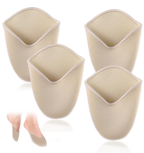 2 Pairs Toe Pads for Pointe Shoes, Pointe Shoe Toe Pads with Anti-Slip Cushion for Forefoot Pain Relief & Dance Foot Care (4.1 * 3.1 Inch)