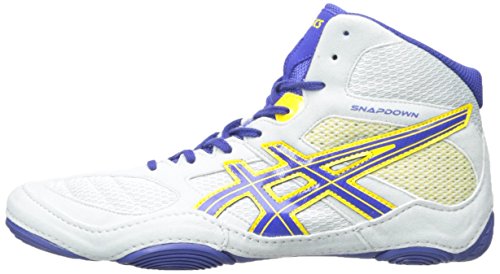 Asics Men's Snapdown Wrestling Shoe, Grey/True Blue/Sunflower, 10 M Us #TOP7