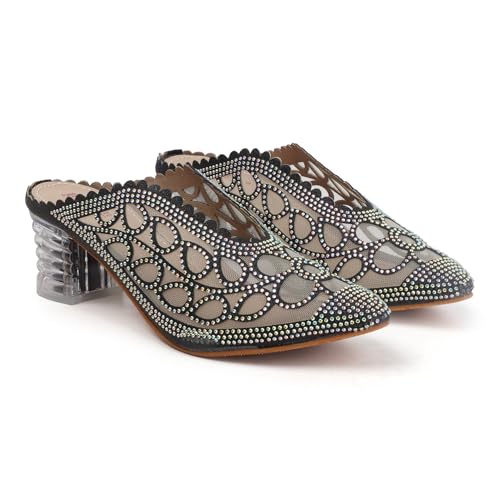 Image of Women Fancy Sandal for Women with Transparent Heel I Fashion Mules HN-900