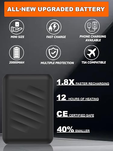 Heated Vest for Men,12V 20000mAh Battery,15 Heating Zones,Mens Heated Vest with Battery Pack Included3