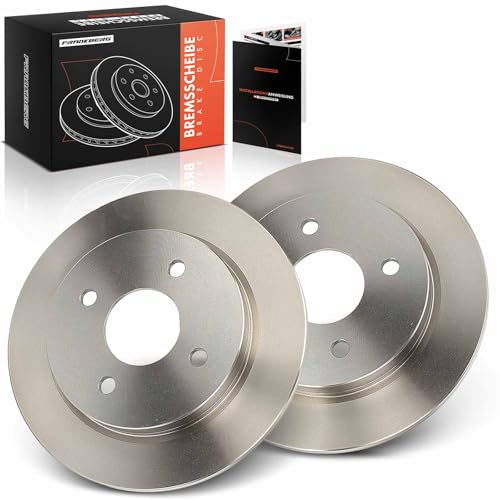 Image of Frankberg Brake Disc Set incl. 2x Discs Rear Solid Ø253mm Compatible with Fiesta VI CB1 CCN Focus Turnier DNW Focus DAW DBW Replace# 5030658,1637969