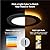 Meconard 6 Pack 6 Inch 5CCT LED Recessed Ceiling Light with Night Light, 2700K/3000K/3500K/4000K/5000K Selectable Ultra-Thin Lighting, 12W=110W, 1050LM, Dimmable Canless Wafer Downlight, Black Trim